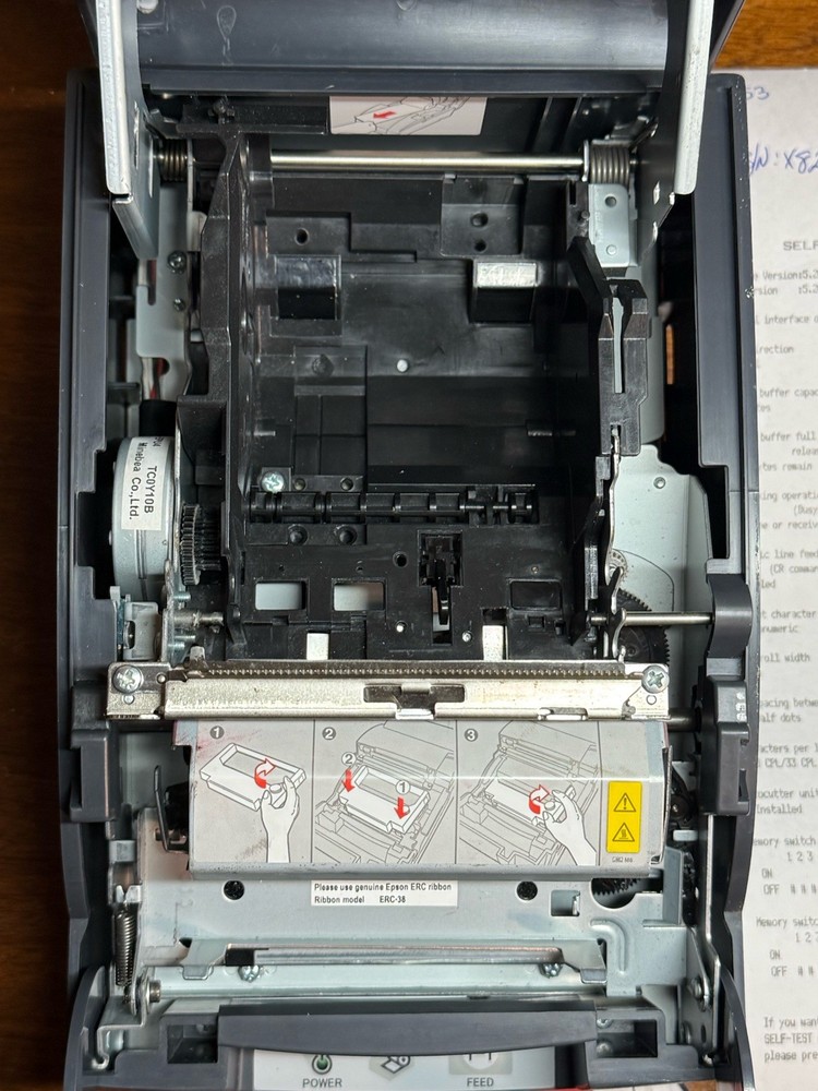 Epson TM-U220B M188b Kitchen Impact printer, Ethernet E04 r12 mPOS #253