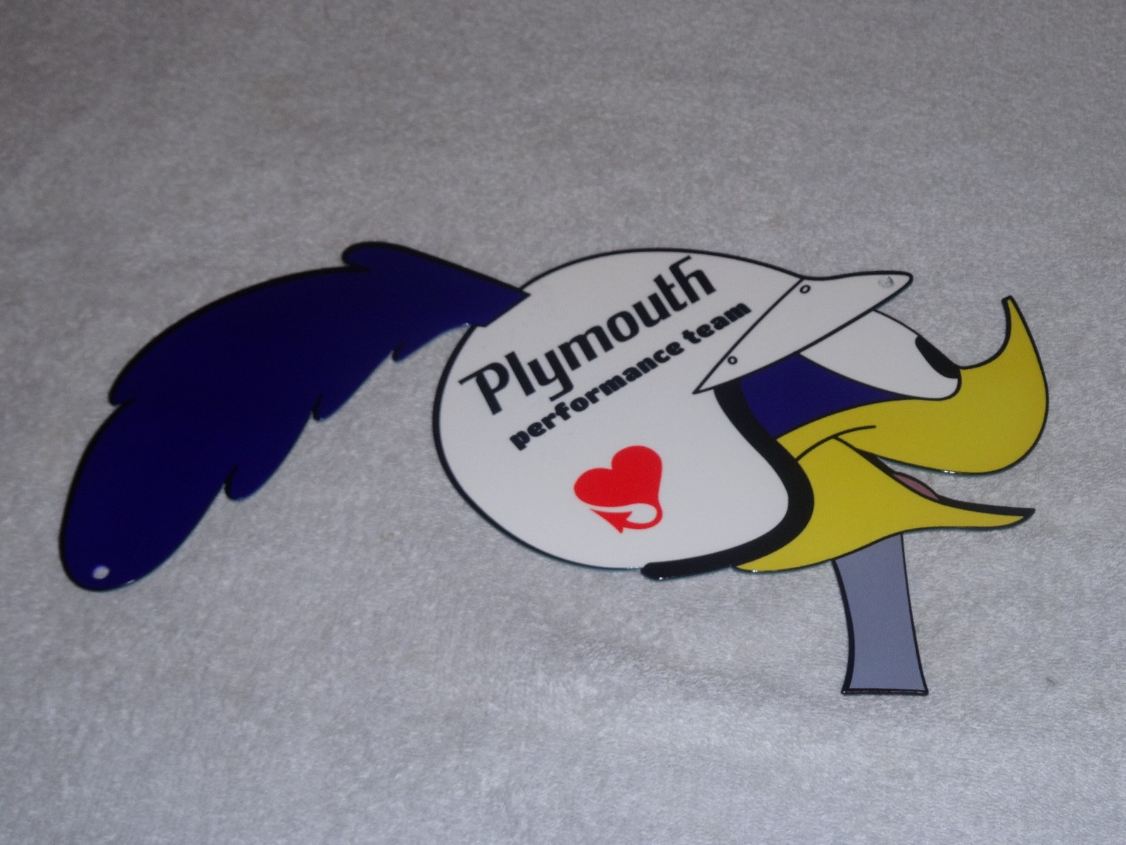 VINTAGE ROAD RUNNER DODGE PLYMOUTH PERFORMANCE 13" METAL GAS OIL SIGN ROADRUNNER