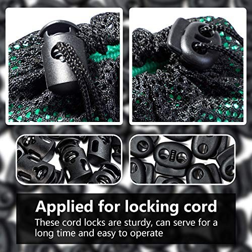 320 Pcs Plastic Cord Locks - Spring Stop Toggle Stoppers for Drawstrings, Shoela