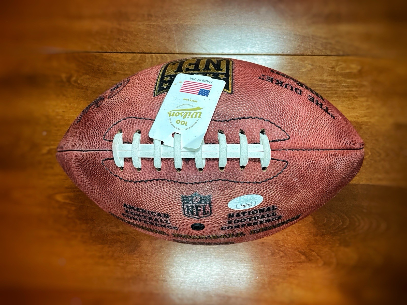 ANDRE REED Signed Wilson “The Duke” Official NFL Football Inscription Bills JSA