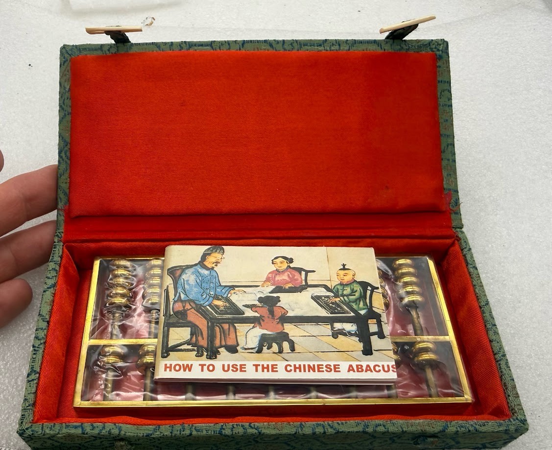 Brass Mini Abacus In Original Box still wrapped looks new as shown!!