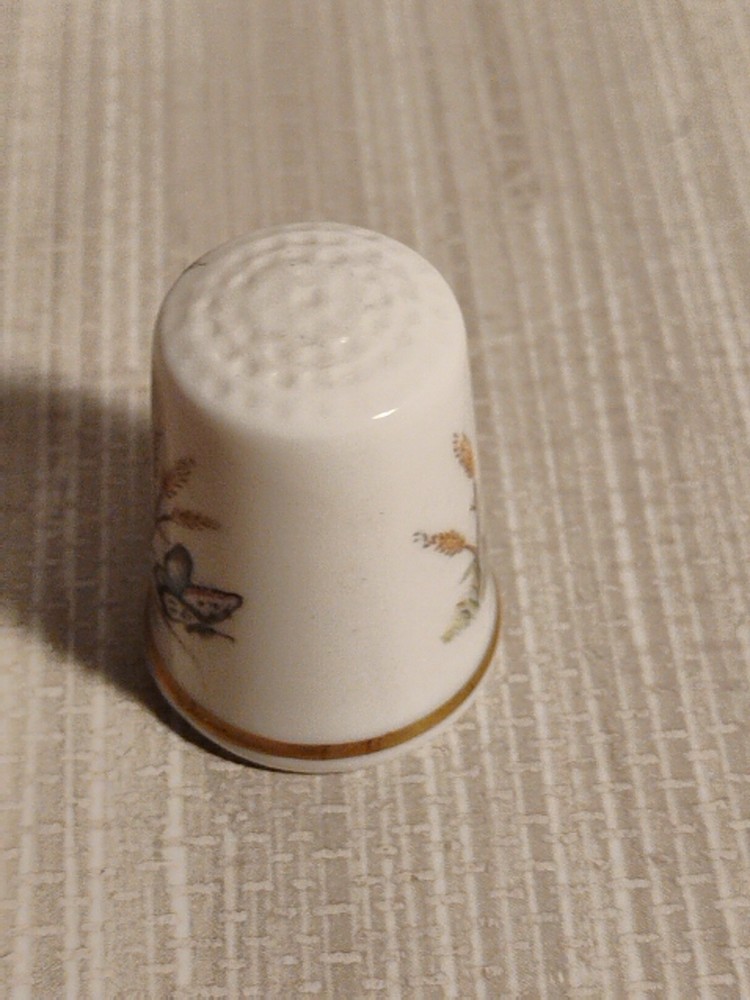 Royal Worcester Fine Bone China Thimble Butterflies