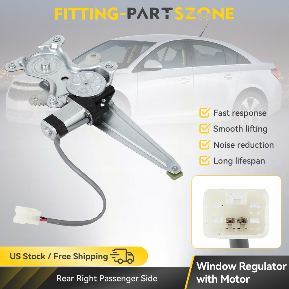 For Toyota Highlander 2001-2007 Rear Right Passenger Window Regulator w/ Motor