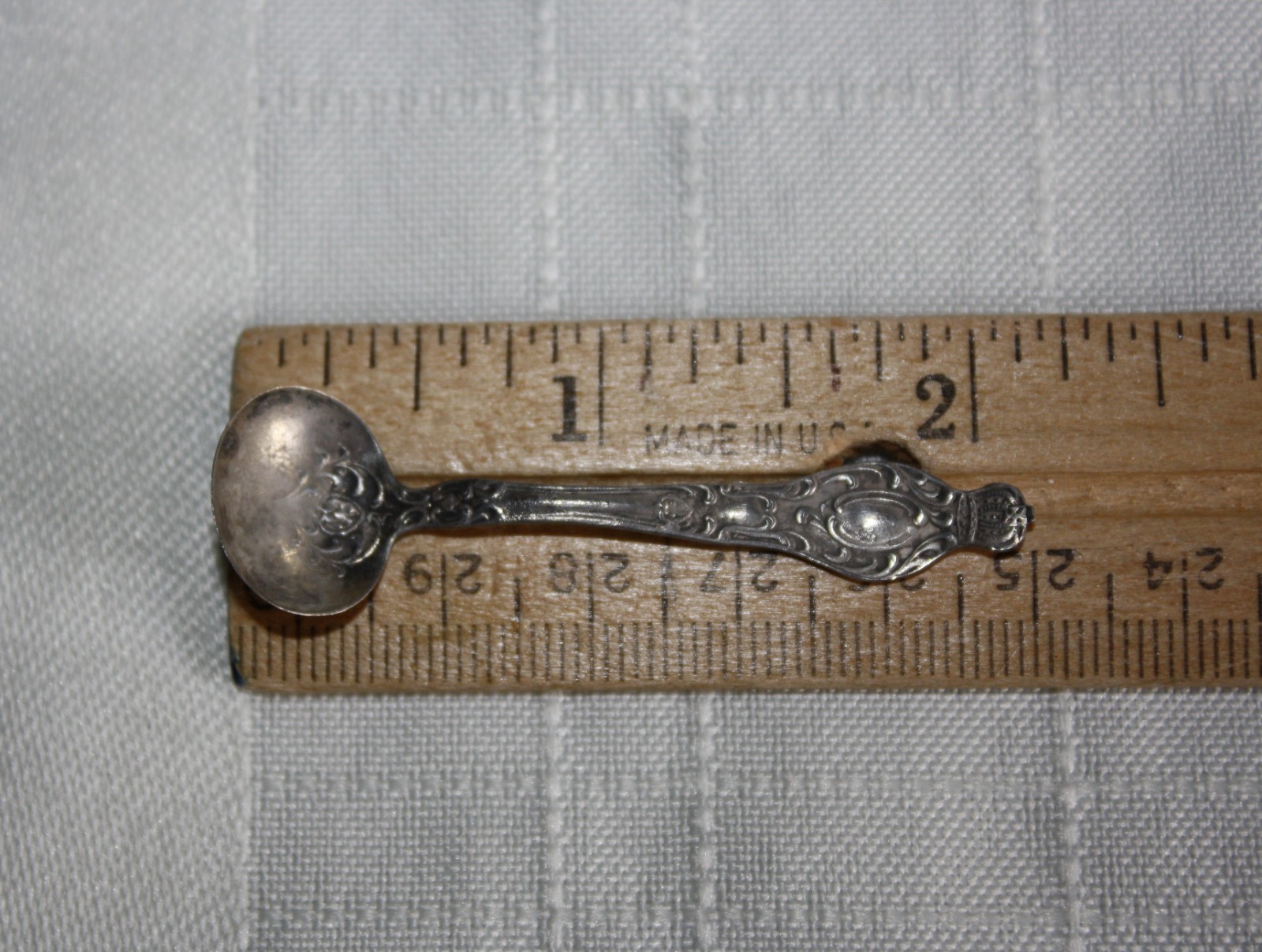 Vintage 3 Sterling Silver Salt Cellar Dipping Spoons/Mini Salt Pepper Shakers