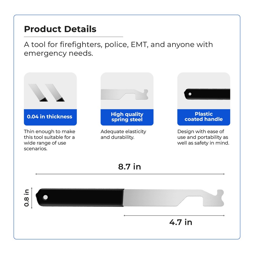 Multipurpose Leverage Pry Tool 2-Pack Flat Bar Set Locksmith Automotive