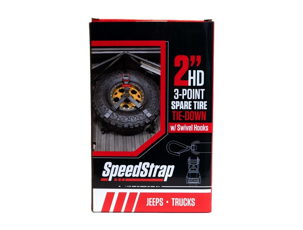 SpeedStrap 2In HD 3-Point Spare Tire Tie-Down with Swivel Hooks