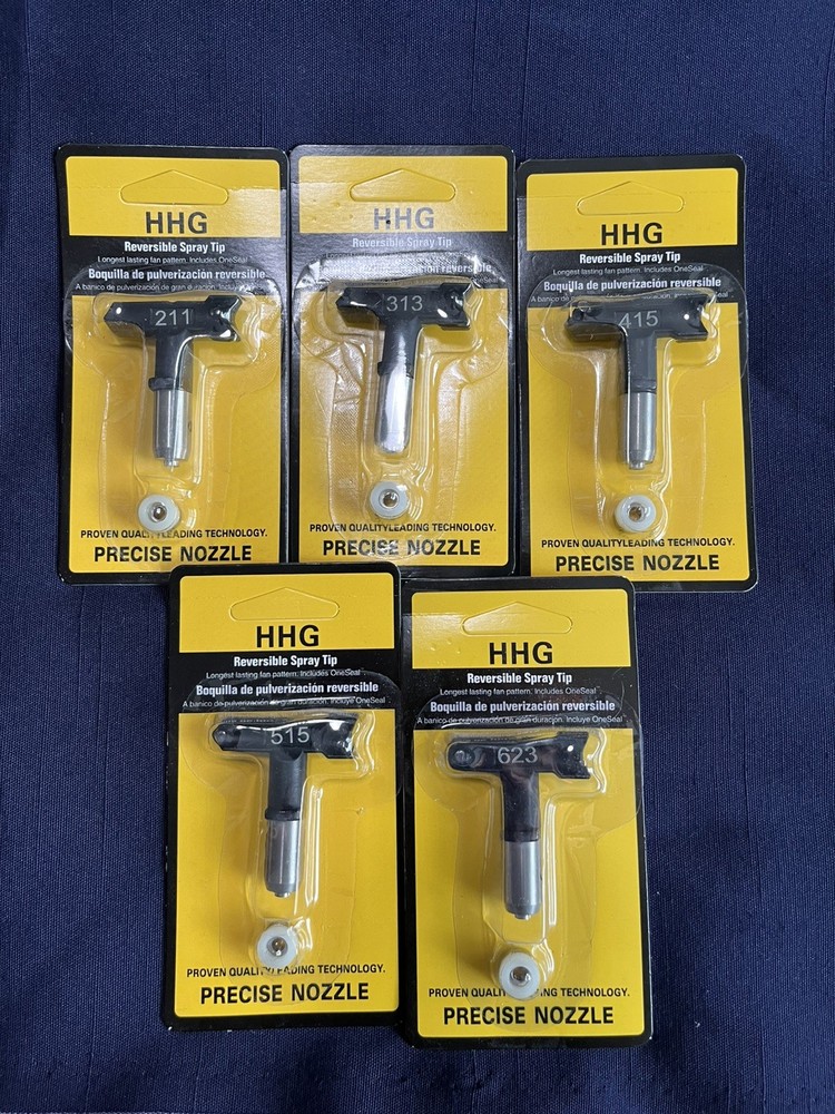 HHG Reversible Spray Tip Precise Nozzle Airless Paint Replacement Five Pieces