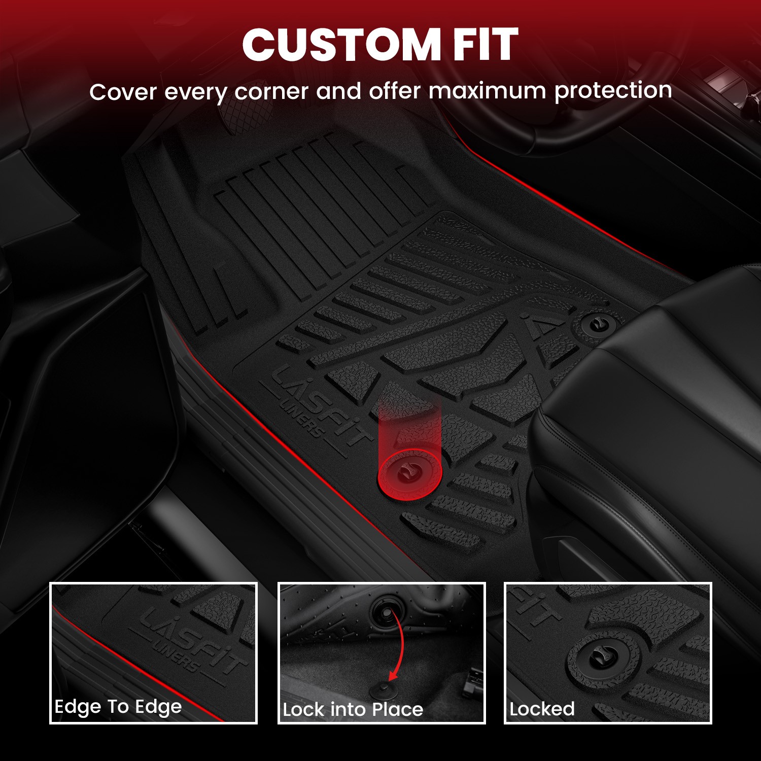 Floor Mats for Chevrolet Silverado 1500 / GMC Sierra 1500 2019-2025 Crew Cab