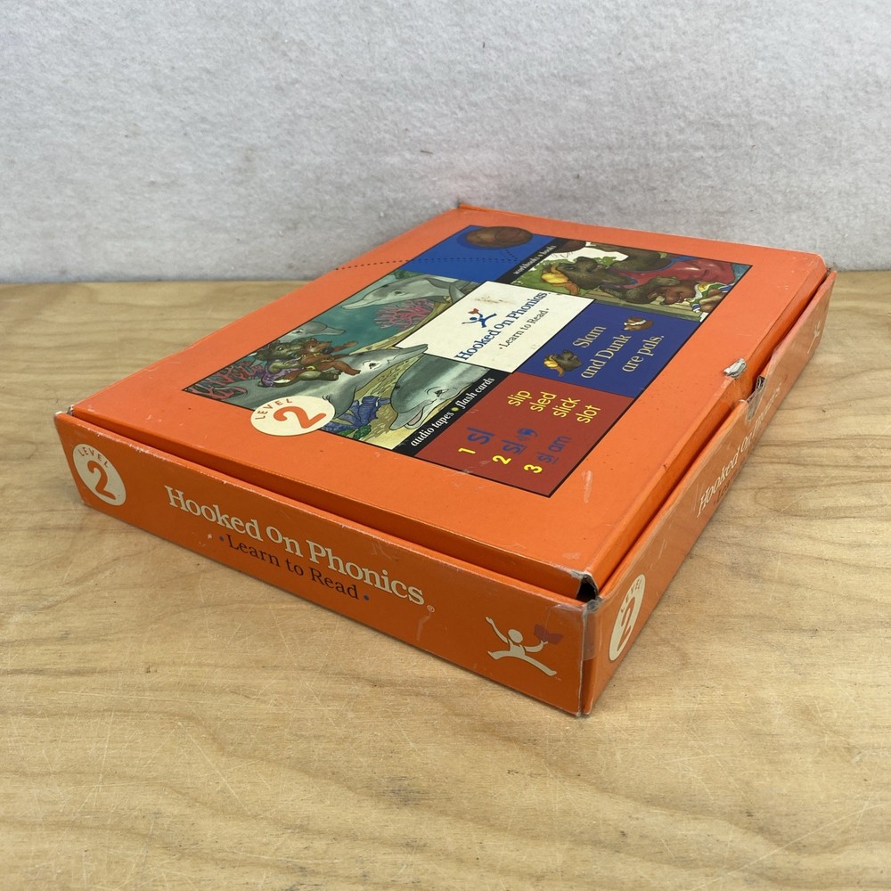 Hooked On Phonics Learn To Read Level 2 Audio Tapes Flash Cards Orange Workbook