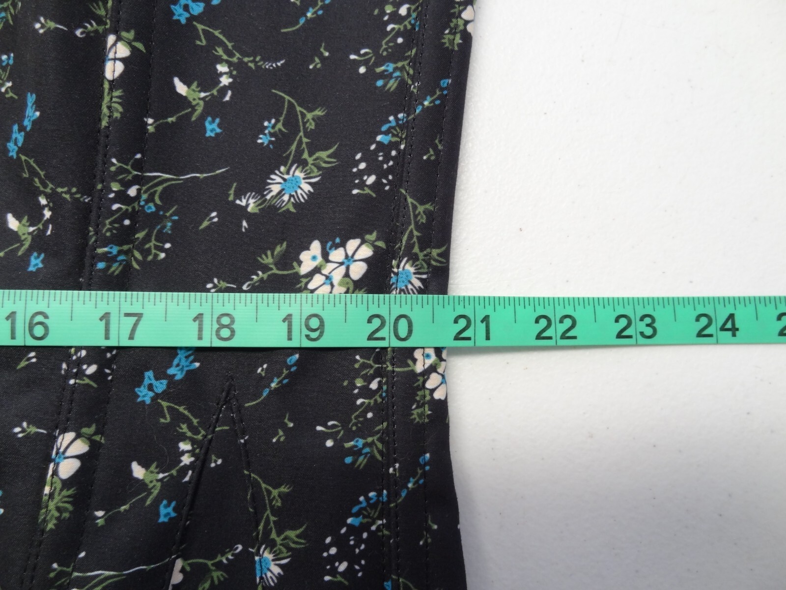 NWT Corset Story 44 Ditsy Floral Printed Overbust Spiral Steel Bone Navy Flowers