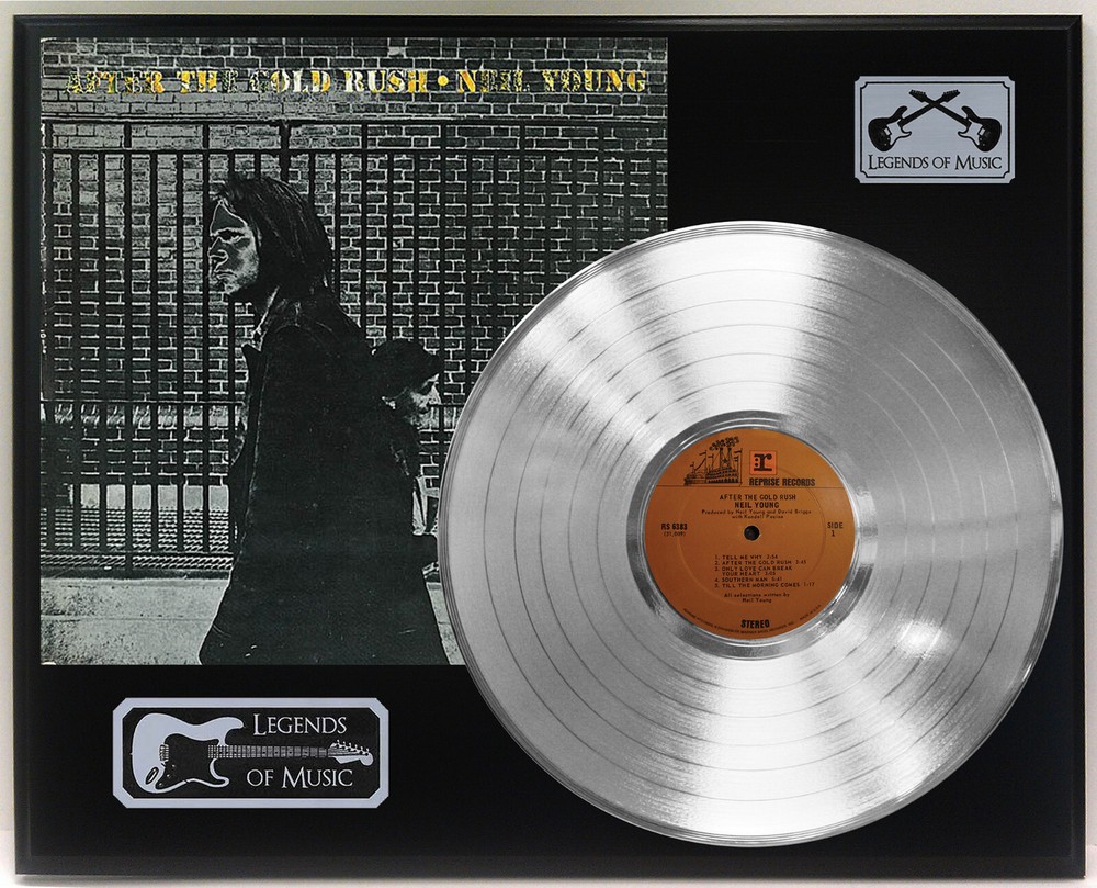 Neil Young - After The Gold Rush Silver LP Record Plaque Display