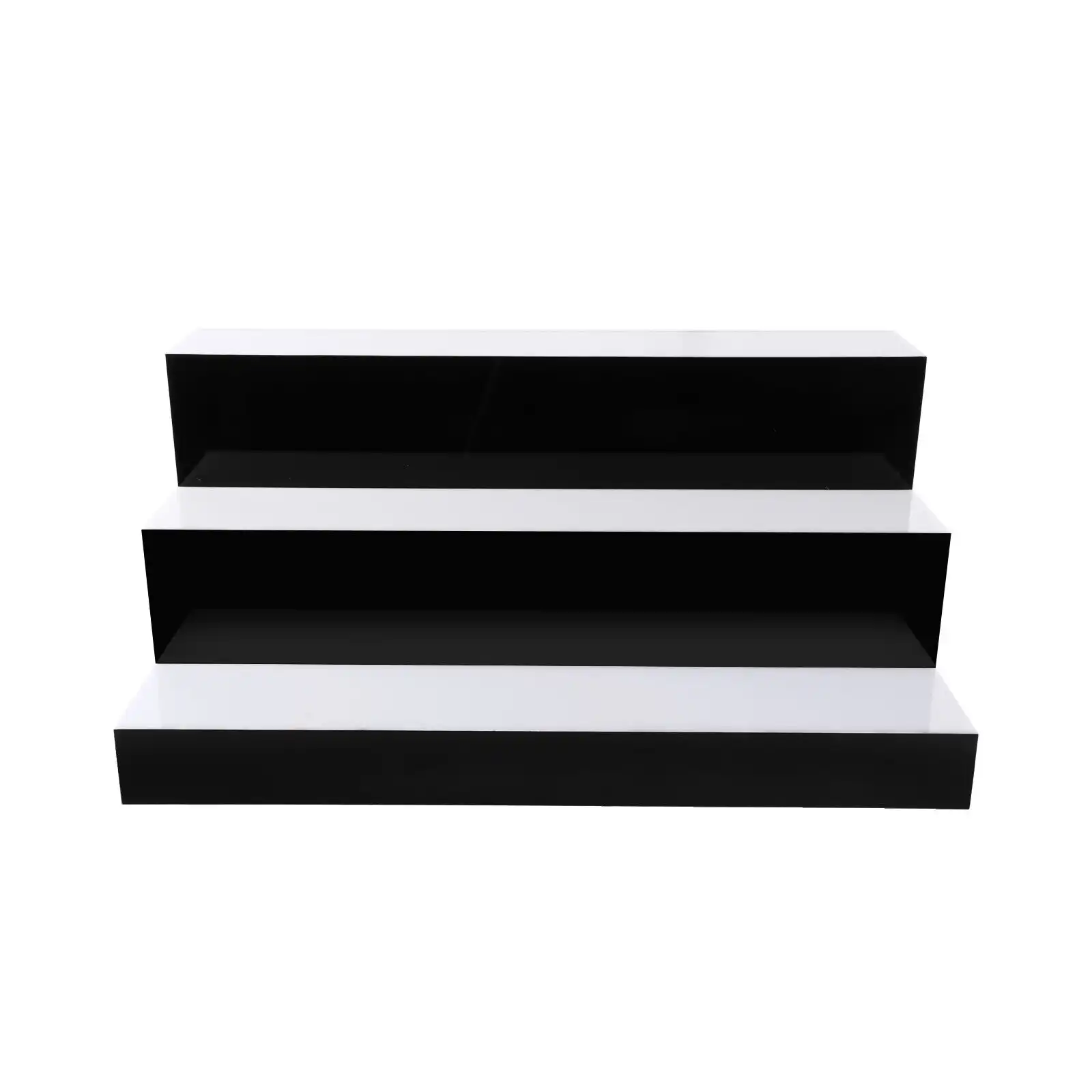 24" 3 Step Tier LED Glowing Light Up Back Bar Liquor Bottle Display Shelf D??cor