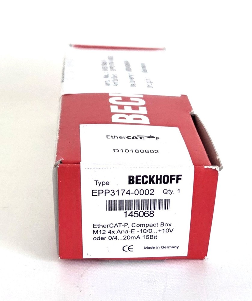 Beckhoff EPP3174-0002 EtherCAT-P Compact Box M12 4x Ana-E 16bit NEW