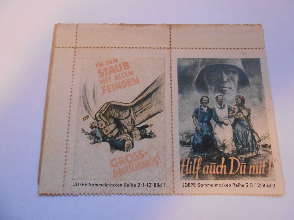 2 German second war mini posters  education propaganda  series by JDEPE  1-2