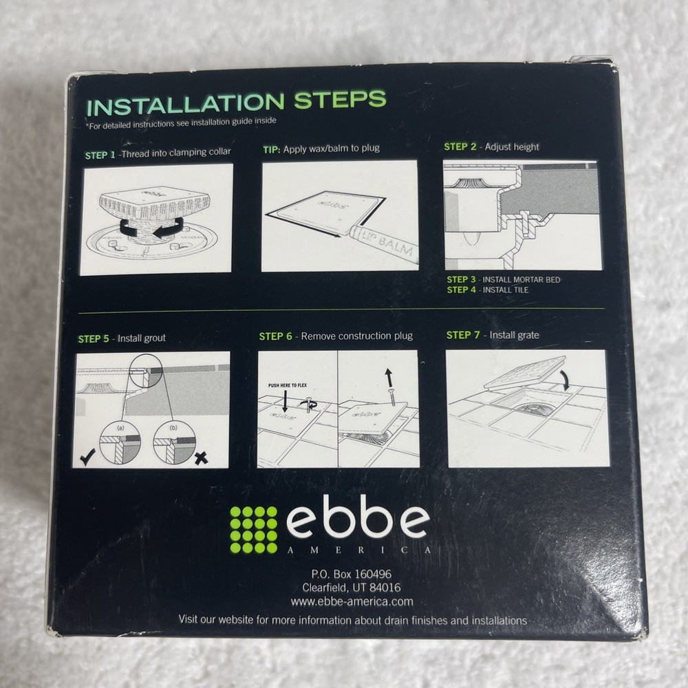 EBBE E4400 DRAIN RISER - BLACK -- Open Box
