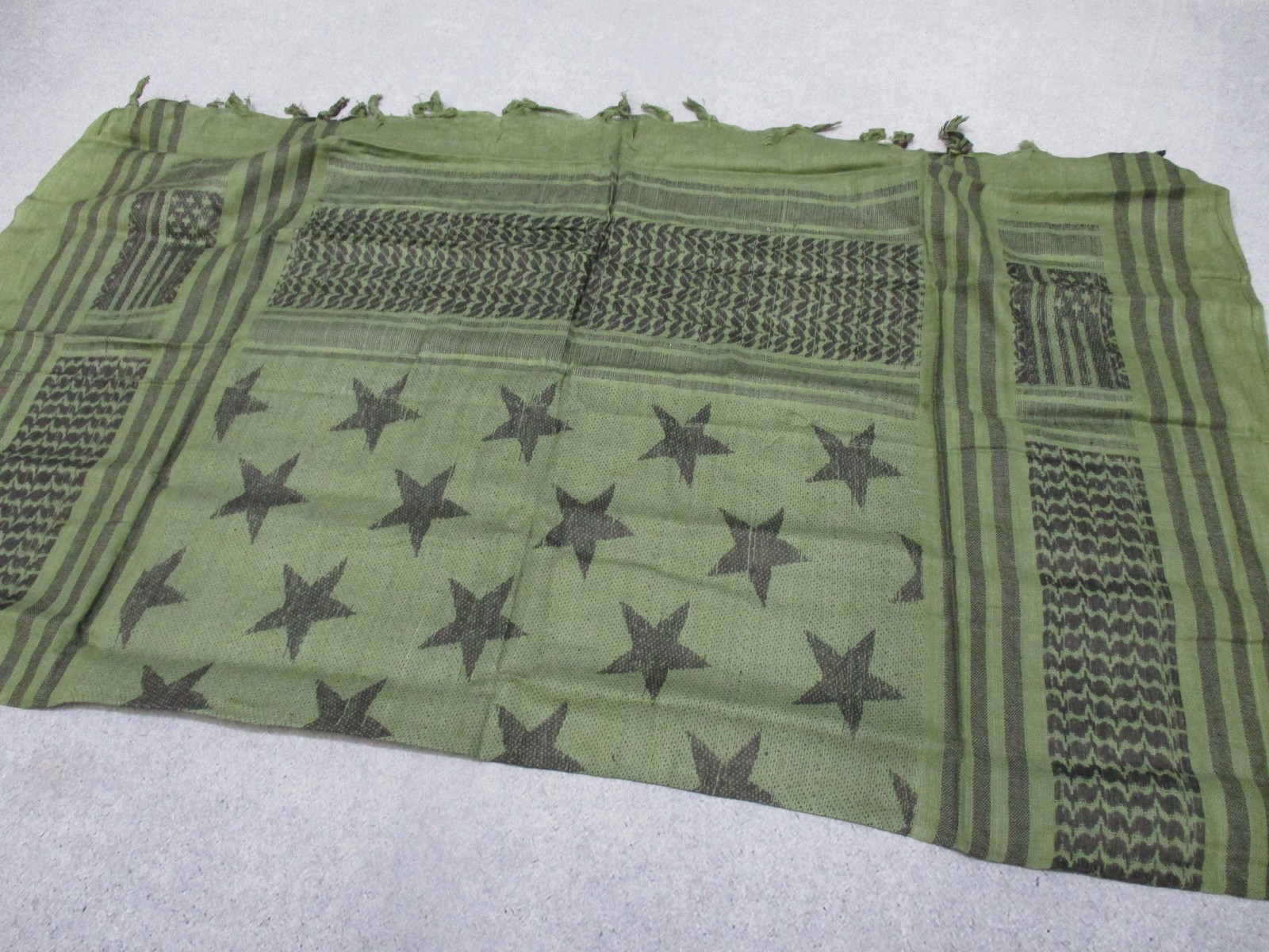 RAPDOM Tactical Shemagh Scarf Stars Olive Green TS5-STARS-OLV New