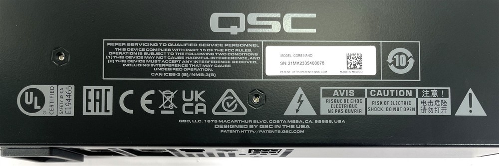 Open Box QSC Q-SYS Core Nano Network I/O Processor