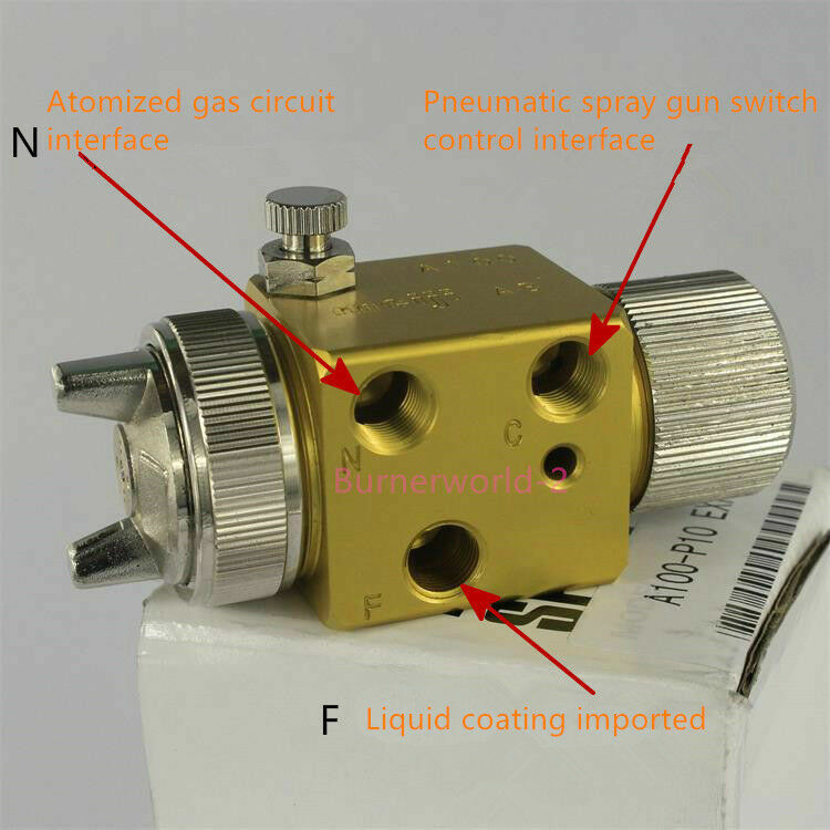 A-100 Atomizing Nozzle Automatic Spray Paint Spraying Gun Compatible New