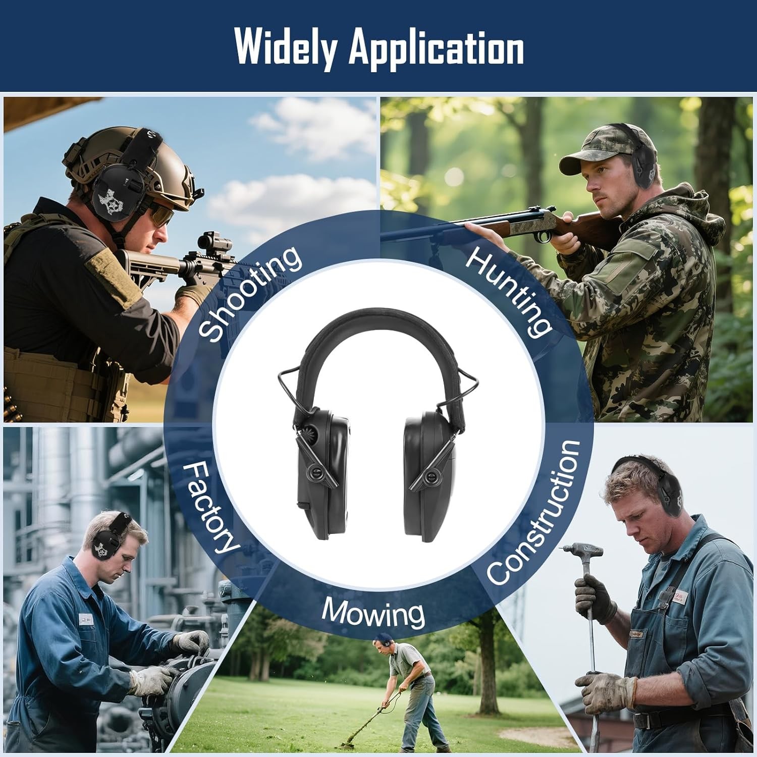 Upgraded Gel Ear Pads for Walker's Razor Earmuffs, Comfortable Black-1PACK