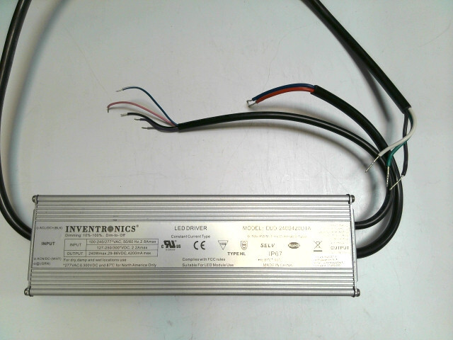INVENTRONICS EUD-240S420DTA 240W EUD-DTA SERIES PROGRAMMABLE LED Driver 1/pack
