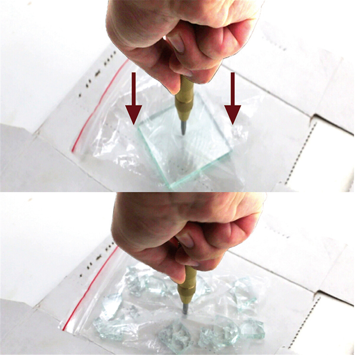 4X Automatic CENTER PUNCH Tool Adjustable Spring Loaded Super Strong Metal Drill