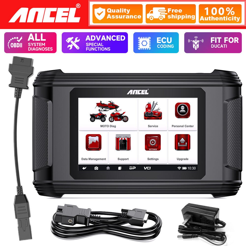 ANCEL MT510 for Ducati Motorcycle OBD2 Scanner Full System Diagnostic ECU Coding