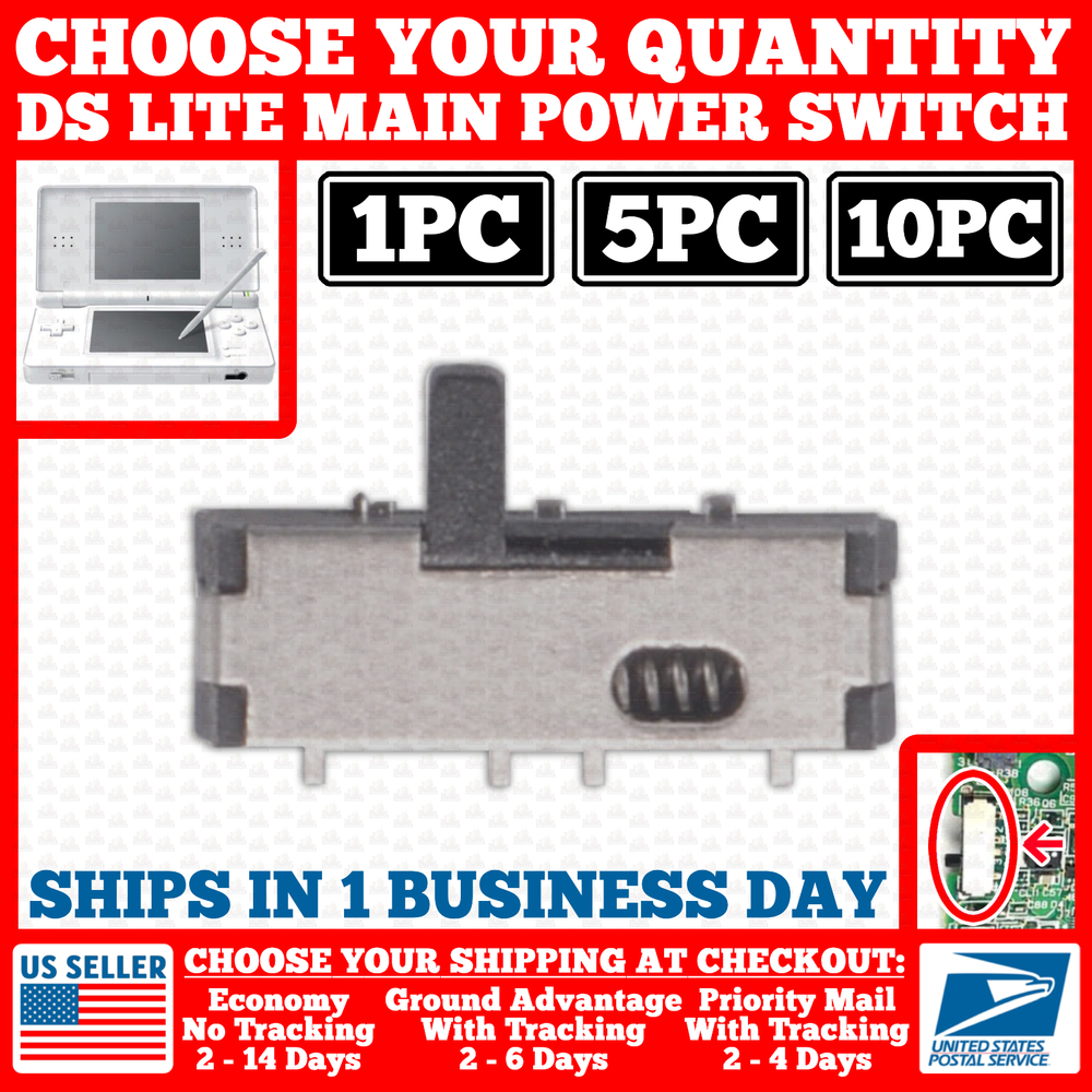 Nintendo DS Lite Main Power Switch On/Off Button NDSL DSL Console Replacement