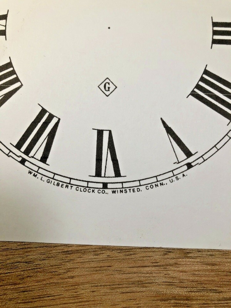4 7/8" Gilbert Clock Replacement Paper Dial (Lot141)