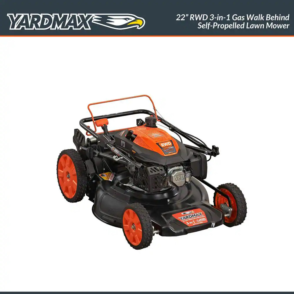 22 In. 201 Cc SELECT PACE 6 Speed CVT High Wheel RWD 3-In-1 Gas Walk behind Self