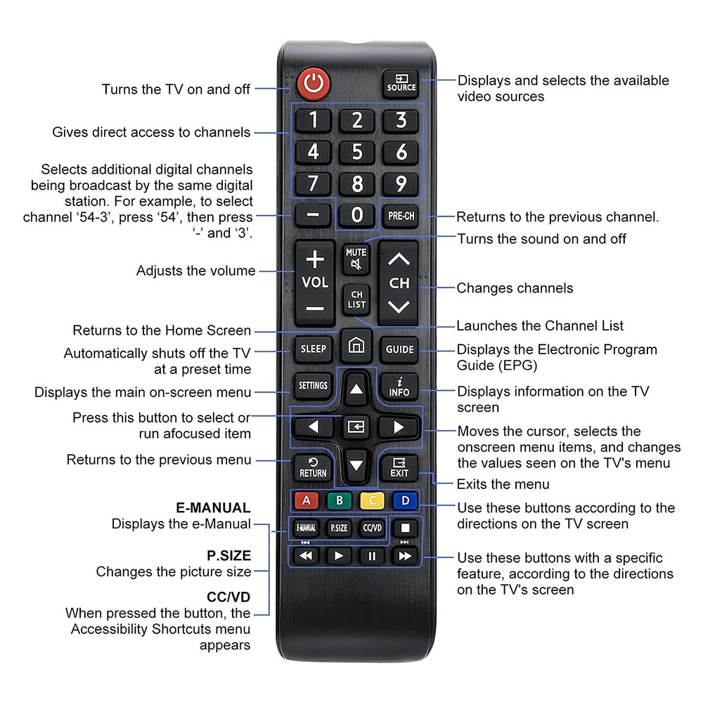 BN59-01301A Replace Remote Control Fit for Samsung TV