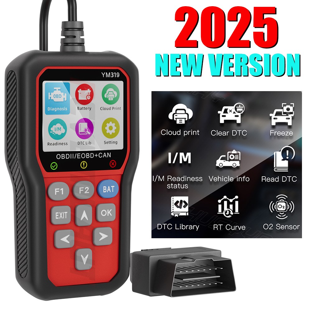 2025 Auto OBD2 Scanner Car Check Engine Fault Code Reader For GMC Sierra 1500