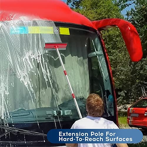 Window Squeegee, 2-in-1 Window Cleaner with 55" Multi-Section Squeegee