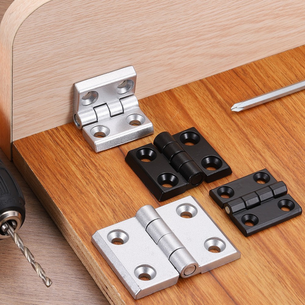 2pcs adjustable hinges 180° 45x52mm black block for table