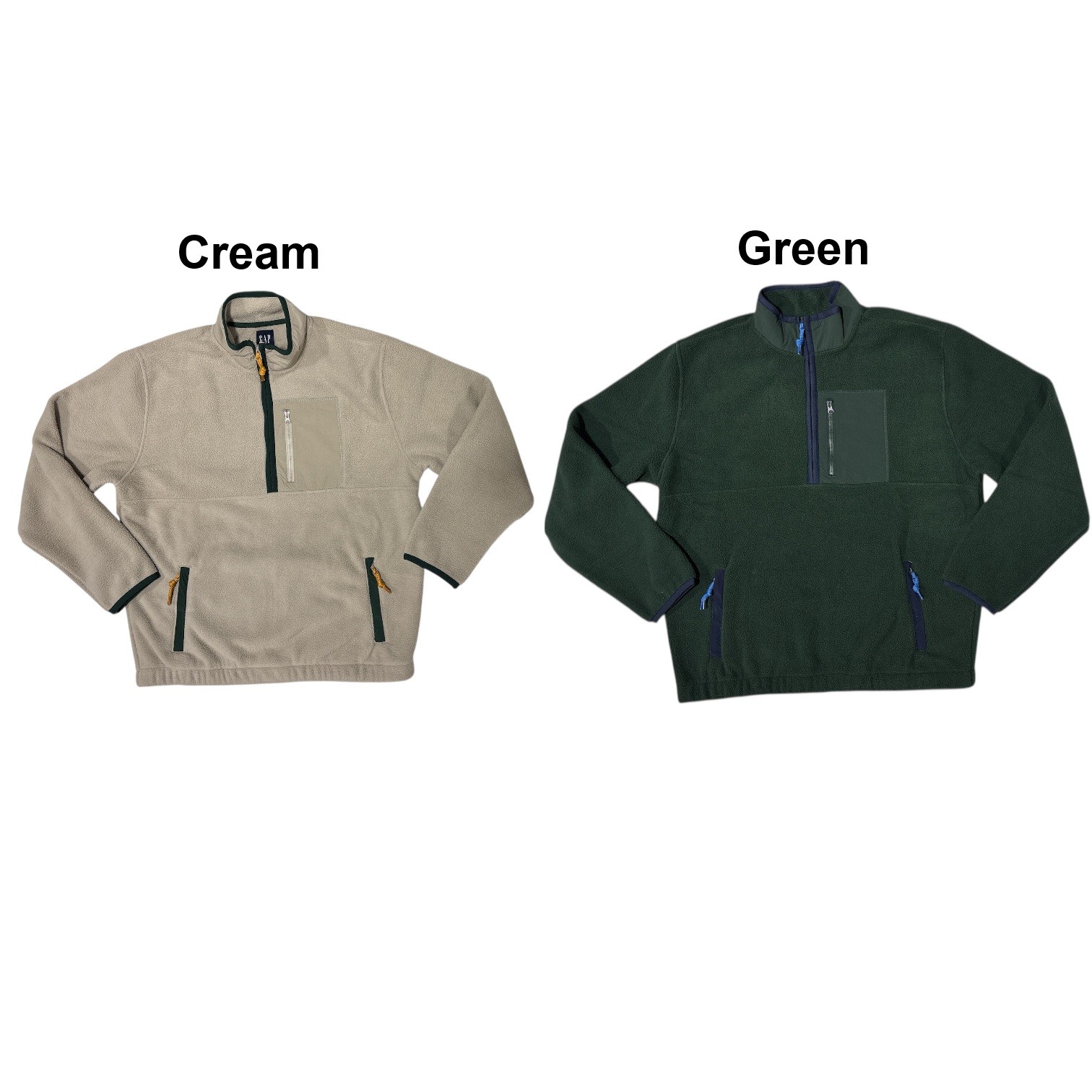 GAP Men's Classic Fit Half Zip Fleece Pullover with Pockets