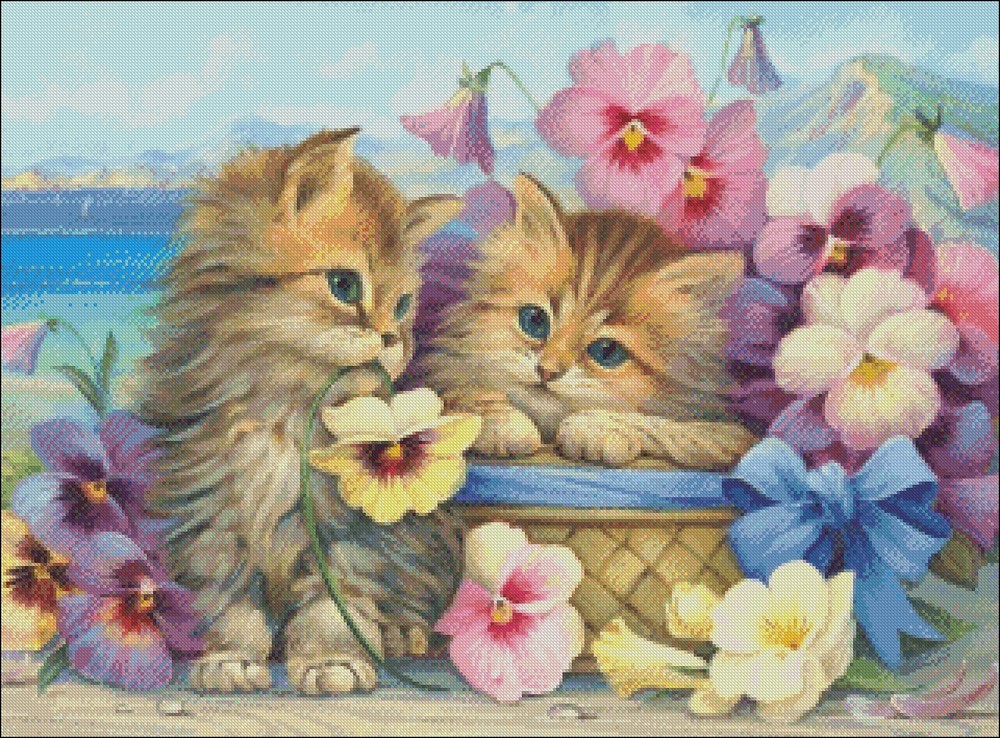 Friends Forever - Chart Counted Cross Stitch Patterns Needlework DIY DMC Color