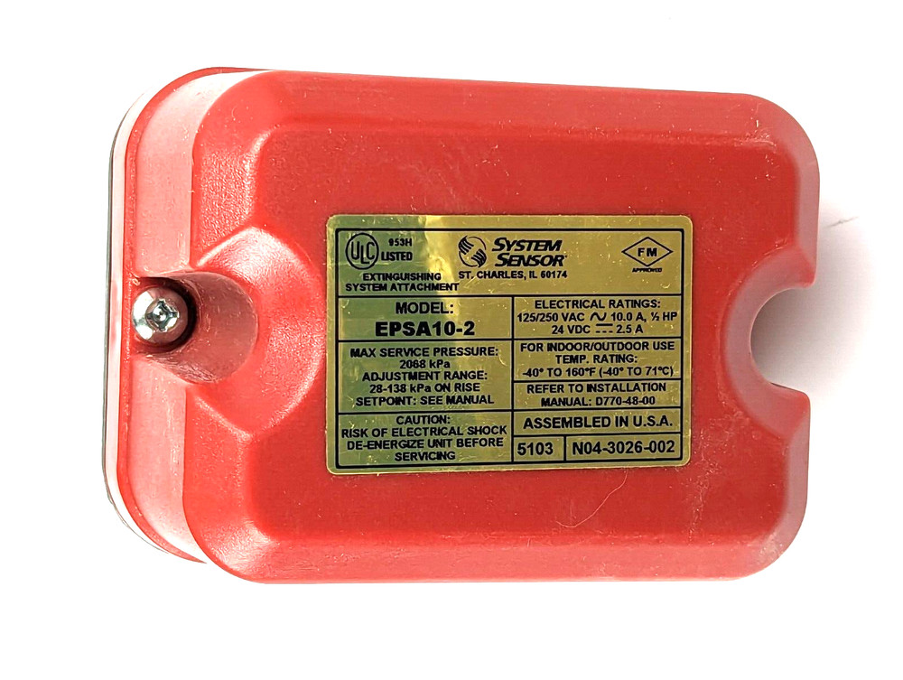 System Sensor EPSA10-2 Sprinkler Alarm Pressure Switch EPSA10-2