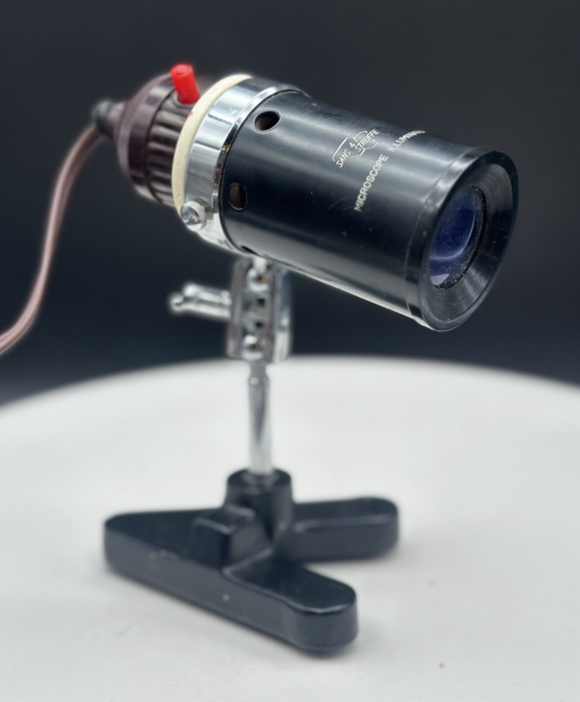 Vintage Sans & Streiffe Microscope Illuminator Light – Japan Bakelite Lamp Stand