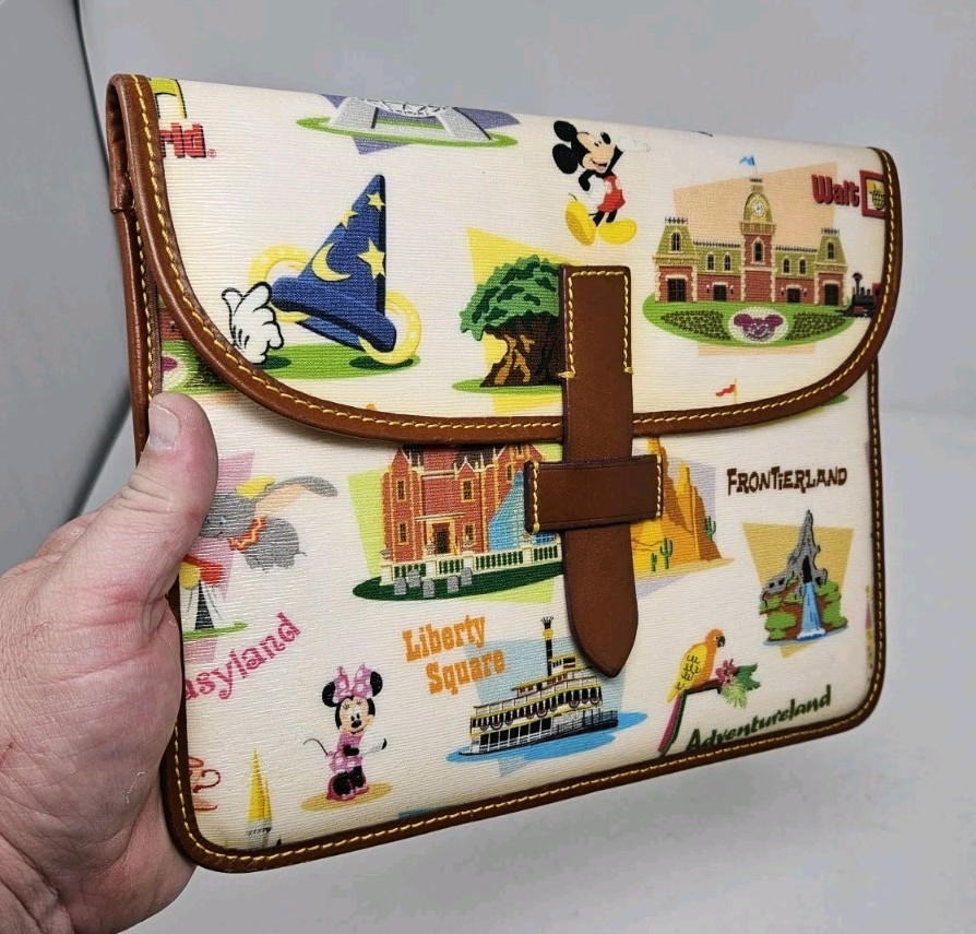Dooney & Bourke DISNEY WORLD Retro iPad Tablet Case Leather Traveling Carrying