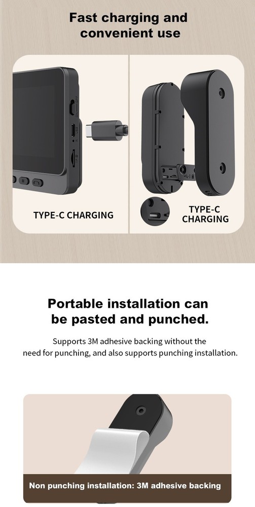 Smart Visual Intercom Video Doorbell PIR Motion + Wireless Chime+WIFI Cloud Save