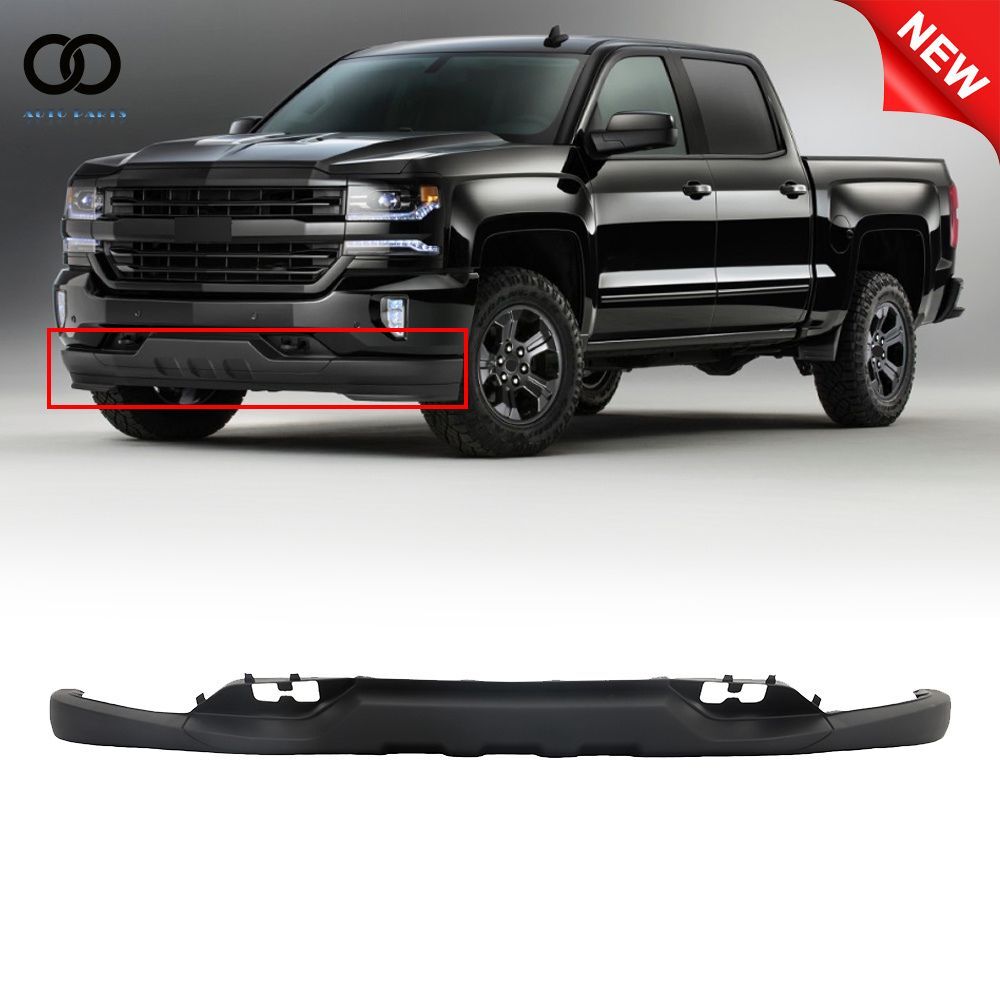 Front Lower Bumper Valance W/Tow Hooks For 2016-2018 Chevrolet Silverado 1500