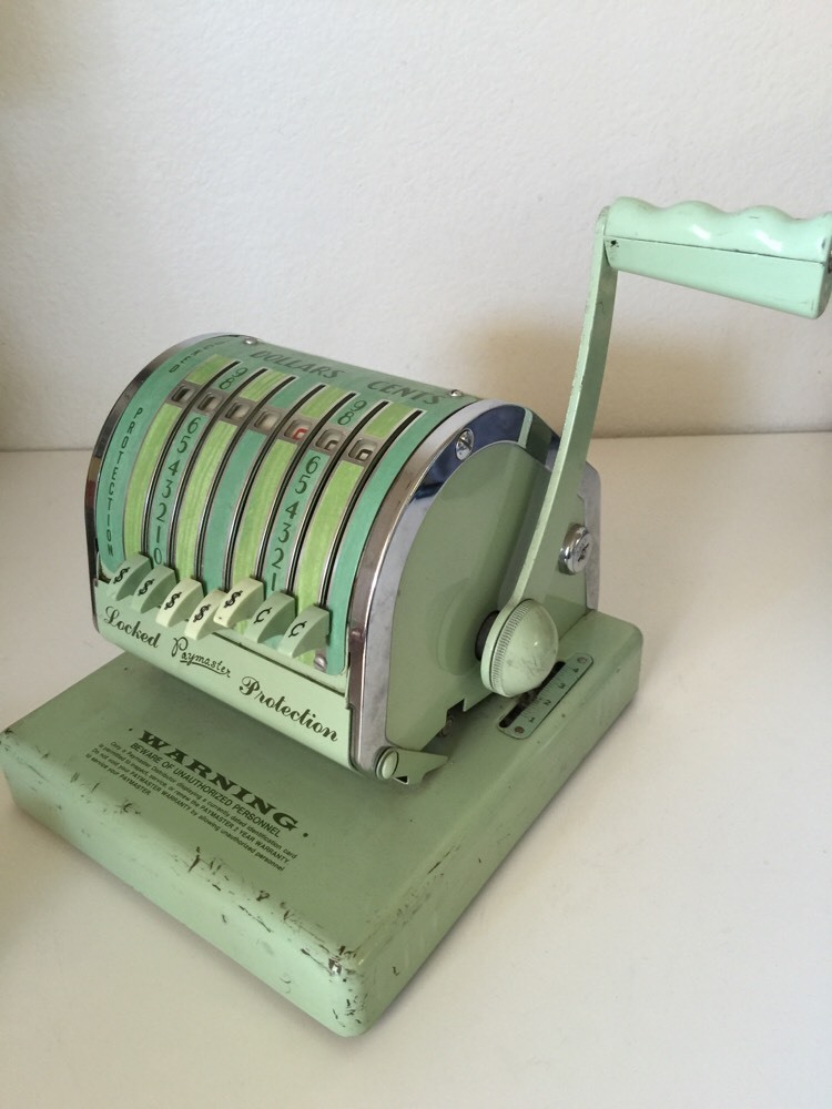 PAYMASTER MODEL X-900 CHECK WRITER AS-IS