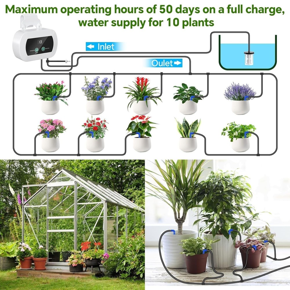 USB Powered Plant Watering System - Automatic Timer for Indoor & Potted Plants