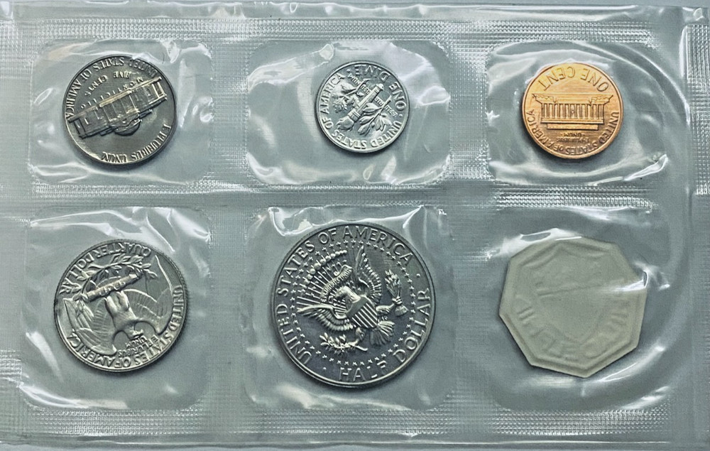 1964-P US Mint Proof Set, Soft Pack, Half, Quarter, & Dime 90% Silver (READ)