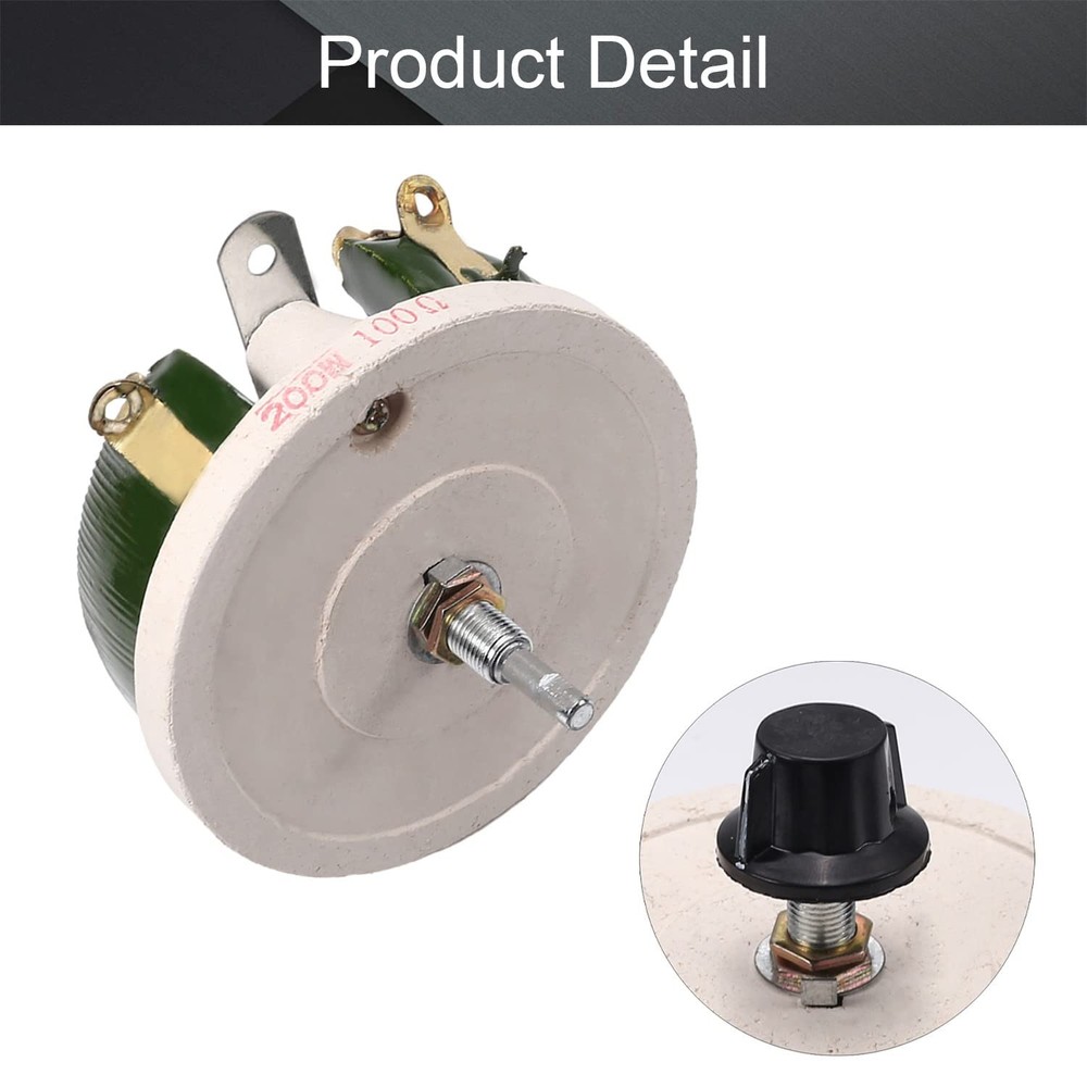 Fielect 200W 100R Ohm Ceramic Wire Wound Potentiometer Linear