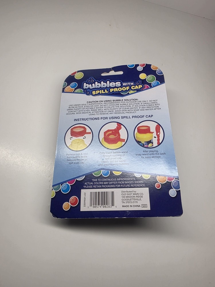 Bubbles with Spill Proof Cap And Wand 8oz