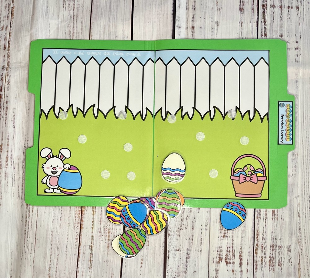Errorless Learning File Folder Game Egg Hunt Special Education Easter Task Bag