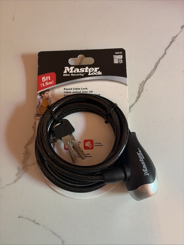 Master Lock 5Ft. Keyed Cable Lock 5/16in 2key