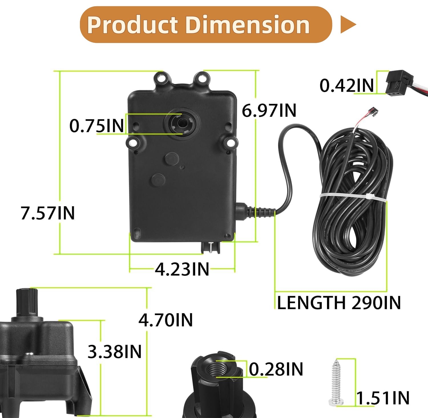 for Pentair Compool, Jandy/Zodiac,Hayward 263045 CVA-24T Valve Actuator 24V