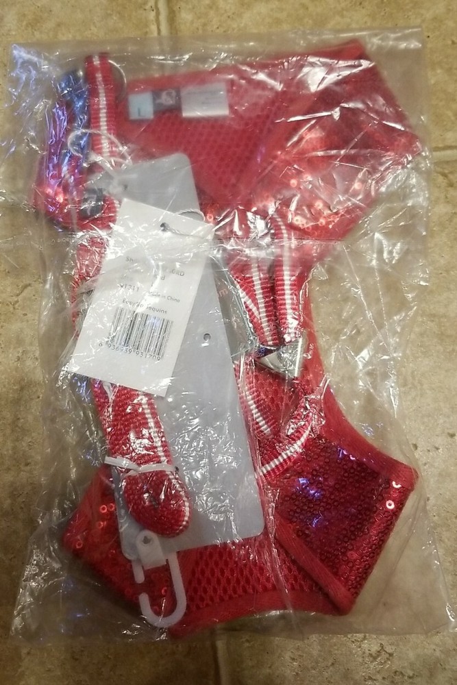 Dogo EasyGo Harness Leash - Red Sequin - LARGE