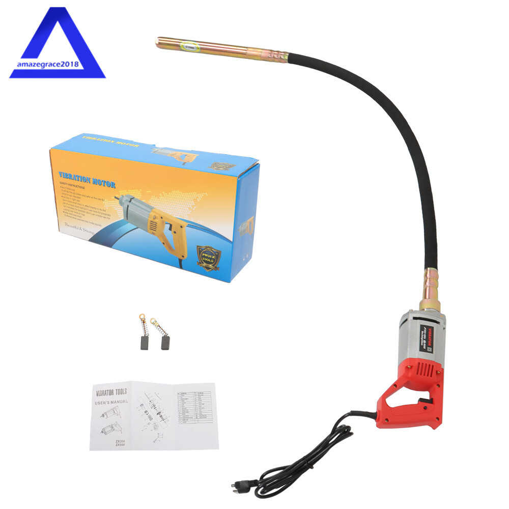 1300W Power Concrete Vibrator 110V Concrete Vibrabrater with 5 FT Copper Shaft